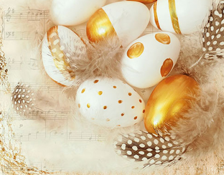 Ostern Black-White-Gold