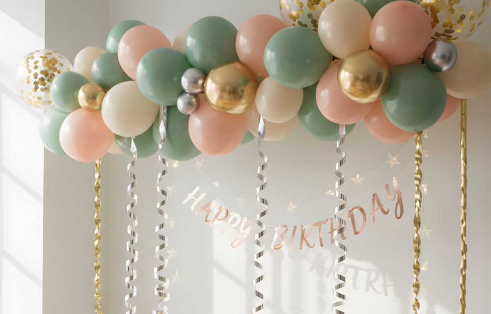 Raumdeko Luftballons Luftschlangen