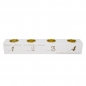 Adventskerzenhalter für 4 Stabkerzen in Creme/Gold.