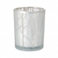 Duni Kerzenhalter Shimmer in White, 10 cm.