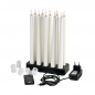 10er Set Duni LED Spitzkerzen mit Fernbedienung und Ladestation, dimmbar