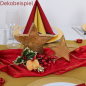 Mangoholz Stern, Weihnachten, mit Rand in Gold, 13,5 cm und 18 cm.
