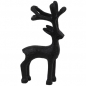Metall Hirsch, abstrakt, in Schwarz matt, Weihnachten, 14,5 cm.