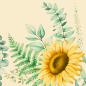 Duni Klassik Servietten Sunflower Dreams, 40 x 40 cm.