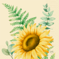 Duni Zelltuch Servietten Sunflower Dreams, 33 x 33 cm.
