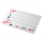 Duni Bio Dunicel® Tischsets Sea Delights, 30 x 40 cm. Maritimes Tischset mit Illustrationen von Hummer, Krabbe und Oktopus auf blau-creme gestreiftem Hintergrund.