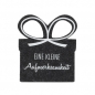 Filz Geschenktasche -Kleine Aufmerksamkeit- für Geld/Gutscheine in Anthrazit/Weiß, 11,5 cm.