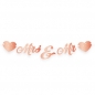 Deko Herzen zum Buchstabengirlande - Mrs & Mr - in Rosegold, Hochzeit, 1 m.Aufhängen, Hochzeit, -Mr & Mrs-, in Roségold/Weiß, 27 cm.
