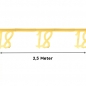 2,5 Meter Girlande, Geburtstag, -18- in Gold, 20,5 cm.