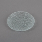 Glas Kerzenteller rund mit Struktur, 98 mm.