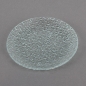 Glas Kerzenteller rund mit Struktur, 11,7 cm.