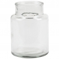 Glas Flaschen Väschen, große Öffnung, klar, 10 cm.