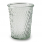 Glas Windlicht, Vase mit kleinen Rauten, klar, 12,5 cm.