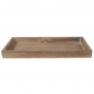 Holztablett, Gesteckunterlage, rechteckig in Braun, 25 cm.