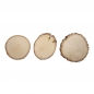 3 Holzscheiben, Kerzenteller, Untersetzer, 9 - 13 cm.