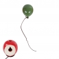 Keramik Luftballon Vase zum Aufhängen in Grün, 10 cm.