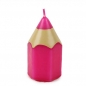 Kleine Buntstifte Kerze in Pink.