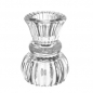 Glas Kerzenhalter Romantik, 2 in 1 für Spitzkerzen, Leuchterkerzen, Teelichter, klar.
