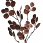Nahaufnahme von der Kunstblume Eukalyptuszweig in Kupfer, 67 cm.