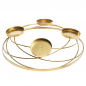 Metall Adventskranz mit 4 Kerzentellern in Gold, 35 cm.