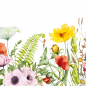 20er Pack Servietten Bunte Blumenwiese, 33 x 33 cm.