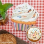 Dekobeispiel für die Airlaid Servietten Cupcake, 16 x 15,5 cm.