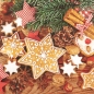 20er Pack Servietten Leckere Weihnachtsplätzchen, 33 x 33 cm.
