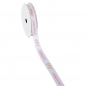 20 Meter Tischband, Schleifenband -Kommunion- in Weiß/Rosa-Pink, 15 mm