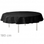 Vlies Tischdecke, rund, strapazierfähig, in Schwarz, 180 cm.