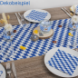 Dekobeispiel mit dem Kerzenglas Bayernraute Bayerische Raute, Bierfest, Wiesn, 80 mm.