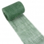 10 Meter Jute Tischband, schmal, grobmaschig in Waldgrün, 15 cm.