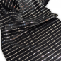 3 Meter Velours Tischläufer Glamour in Schwarz/Silber, 28 cm.