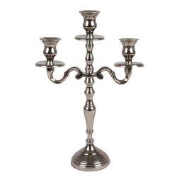 Kerzenständer dreiarmig silber verchromt, 31 cm