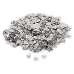 Konfetti Ornament Herzen in Silber