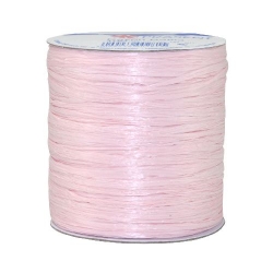100 m Bastband Rayon Raffia matt in Hellrosa