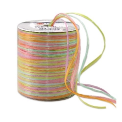 50 Meter 5-fach Bastband Raffia matt, Pastellmix