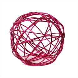 24 Drahtkugeln in Fuchsia, 40 mm