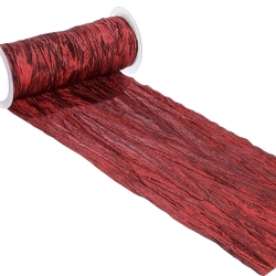 10 Meter Tischband Fripe in Bordeaux, 20 cm