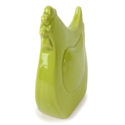 Keramik Huhn in Grün, 13 cm