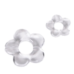 33er Pack Acryl Blumen in Klar.