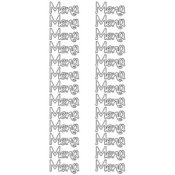 Klebe Sticker Konturen -Menü- in Silber
