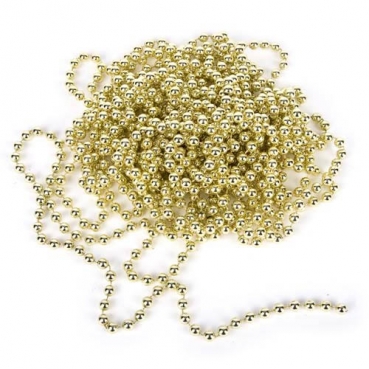 10 Meter Deko Perlenkette in Gold, 8 mm