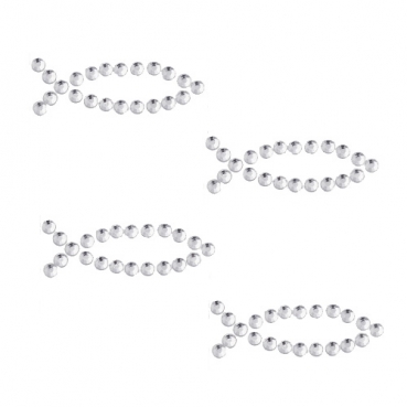 Konturen Sticker kleine Fische in Strass Optik