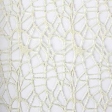 15 Meter Tischläufer, Dekostoff Netz Optik in Creme, 29 cm breit.