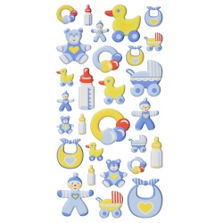Klebe Softy Sticker Taufe, Babyboy