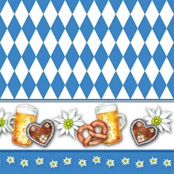 20er Pack Servietten Bierfest, Bayrische Raute, 33 x 33 cm