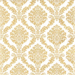 20er Pack Servietten Elegante Ornamente in Gold, 33 x 33 cm