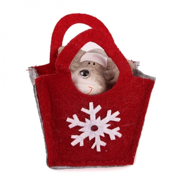 Gastgeschenk Weihnachten, Rentier Nr. 1 mit Filztasche, 65 mm