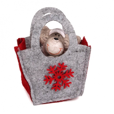 Gastgeschenk Weihnachten, Rentier Nr. 2 mit Filztasche, 65 mm.
