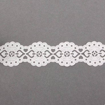 2 Meter Papier Spitzenband, Bastelband Barock, selbstklebend, 24 mm